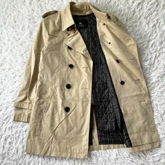 BURBERRY トレンチコート ライナーあり  バーバリーブラックレーベル BLACKLABEL ベルト  ベージュ 古着 4432