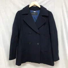 NOLLEY'S sophi メルトン ダブルブレスト ピーコート ウール95% ネイビー 38 M
