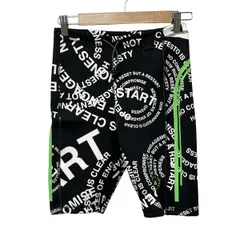 ADIDAS BY STELLA McCARTNEY(アディダスバイステラマッカートニー) 小物美品 - 黒×白×グリーン スパッツ