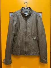 【H2-16】◇RICEND　3サイズ　ライダース / レザージャケット　茶色