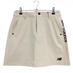 【新品】ニューバランスゴルフ スカート ベージュ×黒 サイドロゴ  レディース 2(L) ゴルフウェア 2025年モデル New Balance