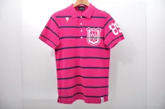 中古 メンズ パーリーゲイツ PEARLY GATES 半袖ポロシャツ 4(M) ピンク×紺 ボーダー