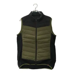 中古 メンズ ニューバランスゴルフ New Balance golf ベスト 4(M) カーキ×黒 ダブルジップ ダウン