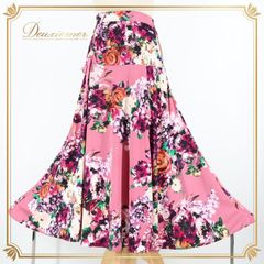 【お値下げ】Chacottピンク フレアスカート ダンスワンピース 社交ダンス 衣装 スカート ピンク系 チャコットロイヤルダンス Chacott