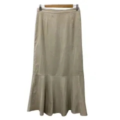 ローリーズファーム LOWRYS FARM スカート マーメイド ロング 無地 スエード調 L べージュ