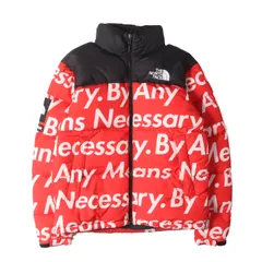 Supreme シュプリーム ジャケット サイズ:M THE NORTH FACE メッセージロゴ ヌプシ ダウンジャケット (Nuptse Down Jacket) レッド アウター ブルゾン 上着 コラボ【メンズ】