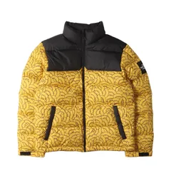 美品 THE NORTH FACE ザ ノースフェイス ジャケット サイズ:M US企画 1992 総柄 ヌプシ ダウンジャケット (1992 NUPTSE JACKET) イエロー アウター ブルゾン 上着【メンズ】