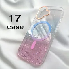 新品　iPhone17 ケース　クリアグリッターケース　パステルグラデ × キラキラグリッター　ラメ　大人可愛い　ワイヤレス充電　MagSafe マグセーフ対応　クリア　軽量　大人可愛い