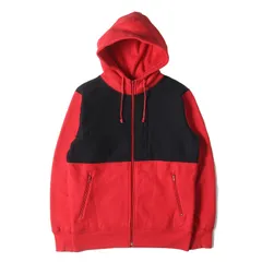 Supreme シュプリーム パーカー サイズ:S 2トーンカラー フルジップ スウェット パーカー レッド ブラック トップス フーディー【メンズ】