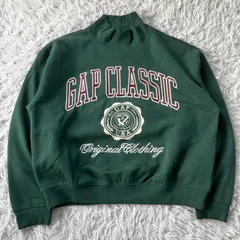 状態良  GAP トレーナー スウェット ギャップクラシック グリーン トップス 緑 ロゴ刺繍 古着 4450