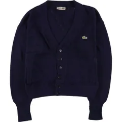 古着 70年代 ラコステ LACOSTE CHEMISE フレンチラコステ アクリルニットカーディガン メンズL相当 ヴィンテージ/eaa544910
