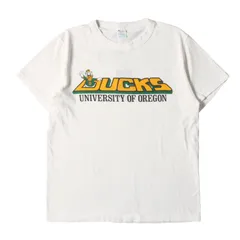 Champion vintage チャンピオン Tシャツ サイズ:L / 80s トリコタグ オレゴンダックス カレッジ Tシャツ (オレゴン大学) / ホワイト 白 / 80年代 ヴィンテージ 古着 / トップス カットソー 半袖【メンズ】【中古】
