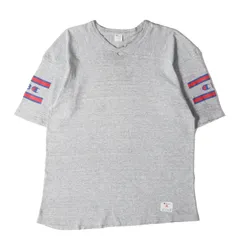 【雰囲気抜群 ビッグサイズ】Champion vintage チャンピオン ヴィンテージ Tシャツ サイズ:XL / 80s トリコタグ Vネック フットボール Tシャツ / 杢グレー / 80年代 ヴィンテージ 古着【メンズ】【中古】