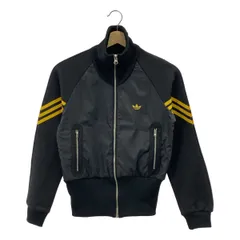 adidas / アディダス | 異素材 トラック ジャケット | S | ブラック/イエロー | レディース