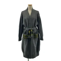 kitica / キチカ | ウール ベルテッド ロングニット カーディガン ガウン | F | グレー | レディース