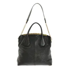 TOD'S / トッズ | レザー チェーン 2way ショルダー バッグ | ブラック | レディース