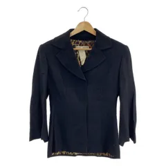D&G DOLCE&GABBANA / ディーアンドジー | レオパード裏地 テーラード ジャケット | 38 | ブラック | レディース