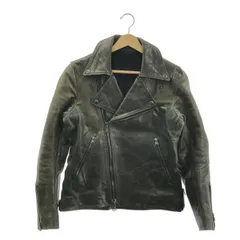【美品】  ISAMU KATAYAMA BACKLASH / イサムカタヤマバックラッシュ | イタリアンダブルショルダーシワ加工プルアップ / 牛革 カウレザー ライダース ジャケット / 総裏地 | S | チャコール系 | メンズ