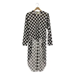 COMME des GARCONS / コムデギャルソン | 2021AW | チェッカー  燕尾 ロングスリーブ カットソー | S | ブラック/ホワイト | レディース