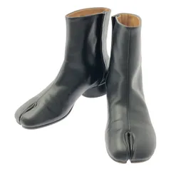 【美品】  Maison Margiela / メゾンマルジェラ | tabi / タビ レザー ショートブーツ 足袋 | 36 | ブラック | レディース