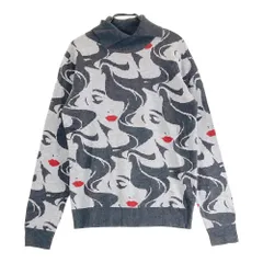 サイズ：LL LOUD MOUTH ラウドマウス  タートルネック ニットセーター モナ 総柄 グレー系 [240101586797] ゴルフウェア レディース ストスト