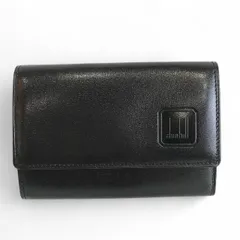 ダンヒル dunhill キーケース 6連 レザー 型押しロゴ ブラック