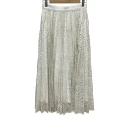 Mystrada(マイストラーダ) ロングスカート サイズ34 S レディース美品  - ベージュ×白 マキシ丈/レース/プリーツ