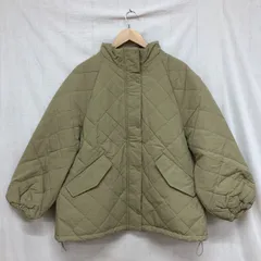 訳ありタグ付 B Kastane キルティングジャケット オーバーサイズ スタンドカラー ラグランスリーブ 無地ベージュ FREE