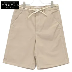 MARNI マルニ PUMU0218A0 ﾍﾞｰｼﾞｭ ﾛｺﾞﾚｻﾞｰﾊﾟｯﾁ ｽﾃｯﾁ ﾊｰﾌﾊﾟﾝﾂ 46