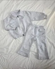 ボナ(BONA) 24年FW セットアップ KARA ジップアップ ブーツカットパンツ | S 白メランジ