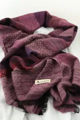 アクアスキュータム マフラー 高級 ロング ショール ケープ PURPLE パープル-2681