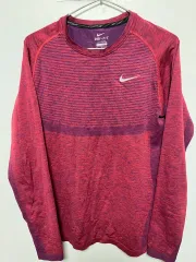 ナイキ ドライフィット ランニング 長袖 M バーガンディ
