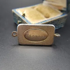 ヴィンテージ IDタグ ブレスレット用 チャーム 長方形プレート ゴールドトーン クラシカル ネーム彫金 Frances Y19-Z