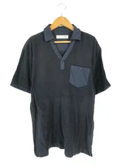 タケオキクチ TAKEO KIKUCHI ポロシャツ Vネック 半袖  胸ポケット サイズ2 黒 QQQ
