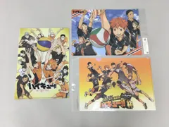 アニメグッズ ハイキュー!! クリアファイル 3枚セット 烏野高校 白鳥沢学園高校 稲荷崎高校 未使用 2512LT067