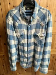 RRL(ダブルアールエル) プラッド ツイル ウエスタンシャツ L