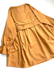 新品 chocol raffine キャンディスリーブドッキングチュニック シャツ sizeF/オレンジ ■■レディース