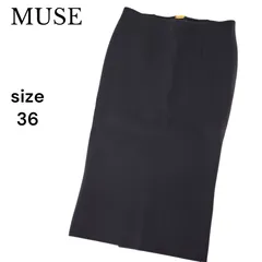 【美品】MUSE ミューズ タイトスカートブラック サイズ36  スリットあり レディース