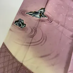 付下げ 波紋 上品な染め 紋無し 正絹 着物 MK-2200