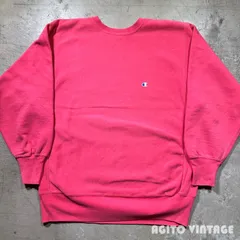 90's Champion リバースウィーブ スウェット 目付き ピンク 定番 刺繍タグ X-LARGE USA製