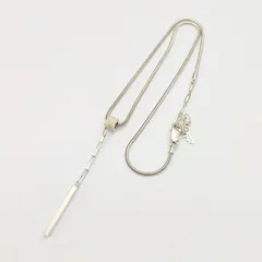 【美品】バーデザインネックレス　スネークチェーン　SILVER　シルバー925