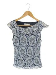 ローラアシュレイ LAURA ASHLEY プルオーバー シャツ ノースリーブ フリル 花柄 総柄 マルチカラー サイズ11 QQQ