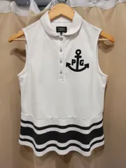 【新品未使用】PEARLY GATES パーリーゲイツ ゴルフ 2021年 ノースリーブ ポロシャツ 055-1160526 0 ホワイト×ネイビー 正規品  (新橋店)