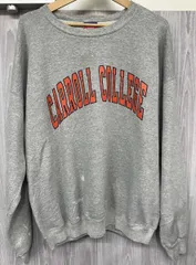 Champion / チャンピオン CARROLL COLLEGE キャロル大学 スウェット authentic athletic apparel サイズL グレー