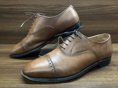 極上 フェラガモ メダリオン ドレスシューズ 茶 6 ½ gilco高級木製 