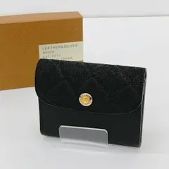 MOTO モト エレファント コンパクトウォレット 三つ折り 財布 サイフ W10 ELEPHANT COMPACT WALLET 箱付き メンズ ブラック 服飾 DF17551■