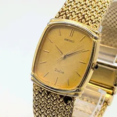 SEIKO Dolce 7741-5110  Watch QZ Ladies Round Gold dial square Y2K 00S Not Working セイコー ドルチェ 時計 クオーツ レディース スクエア ゴールド ゴールド文字盤 不動品