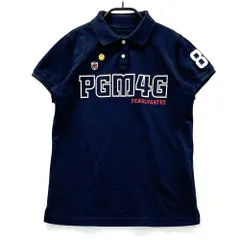 サイズ：0 PEARLY GATES パーリーゲイツ  半袖ポロシャツ ニコちゃん  ネイビー系 [240101548884] ゴルフウェア レディース ストスト