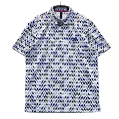 サイズ：L ADIDAS GOLF アディダスゴルフ HT6835 半袖ポロシャツ ボタンダウン 総柄 ブルー系 [240101549583] ゴルフウェア メンズ ストスト