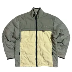 (海外モデル) NIKE オールドスクール カーキグレー パデッド アウター (M)